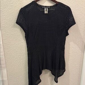BCBGMaxAzria Black Lace Top
